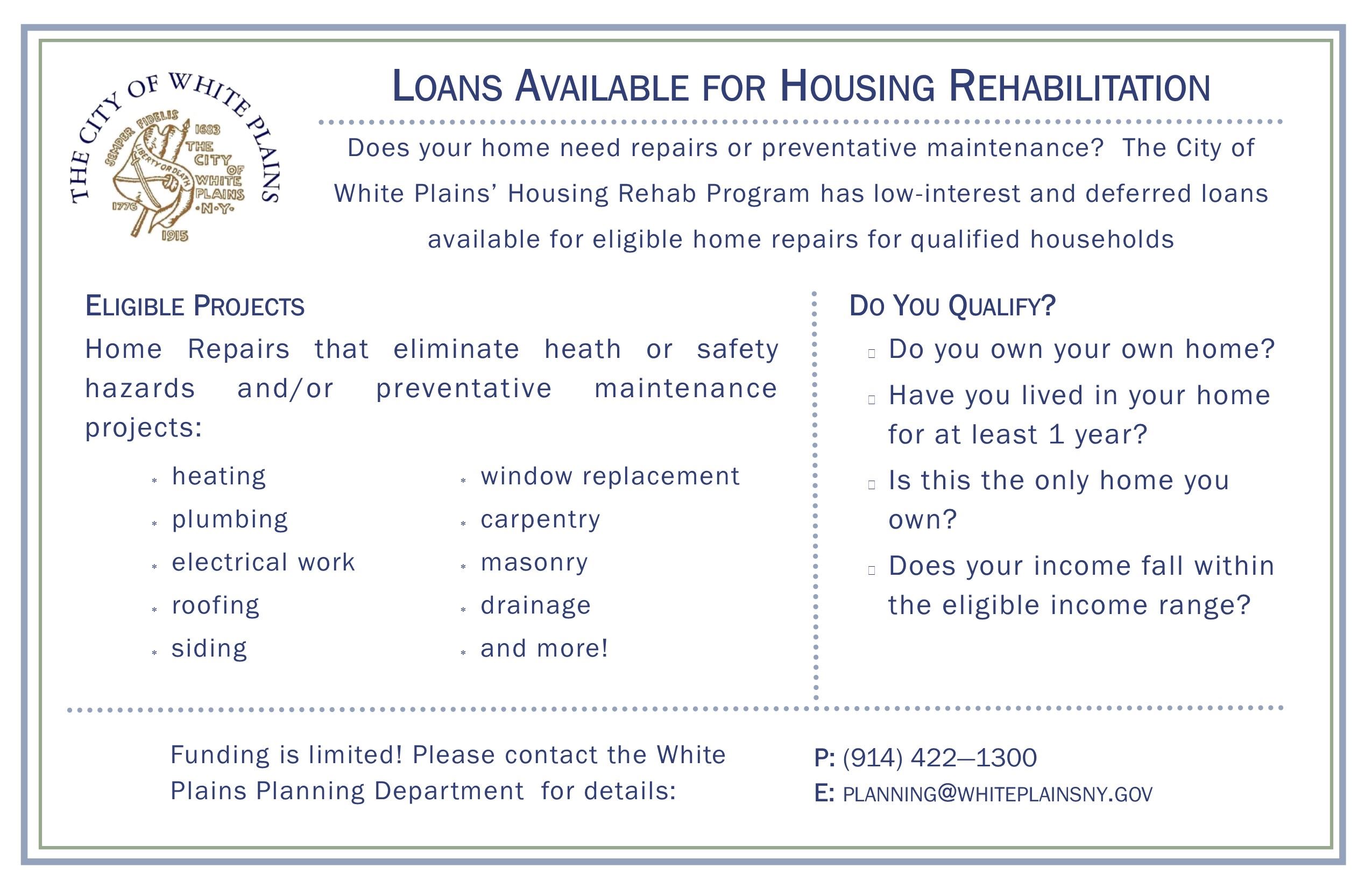 Home Rehab Program Flyer