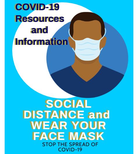 Covid Resources and Information spotlight wear a mask